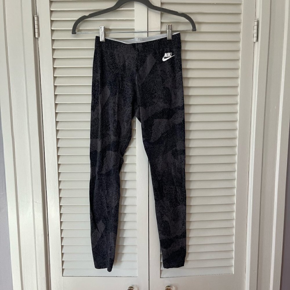 Nike Blue Label Compression leggings pants grey patterned women's small